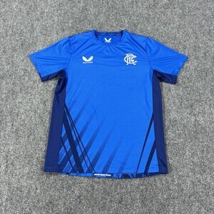 Rangers FC Shirt Mens Medium Blue Soccer Training Jersey Short Sleeve Top Adult